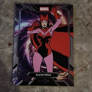 Marvel Scarlet Witch Card — Red, Pink & Black